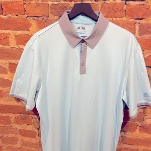Baby Blue Adidas Climacool Golf Polo